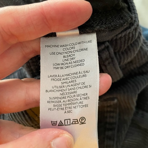 BDG Mom High Rise Corduroy Pants Size 26 Grey/Navy - Picture 10 of 12